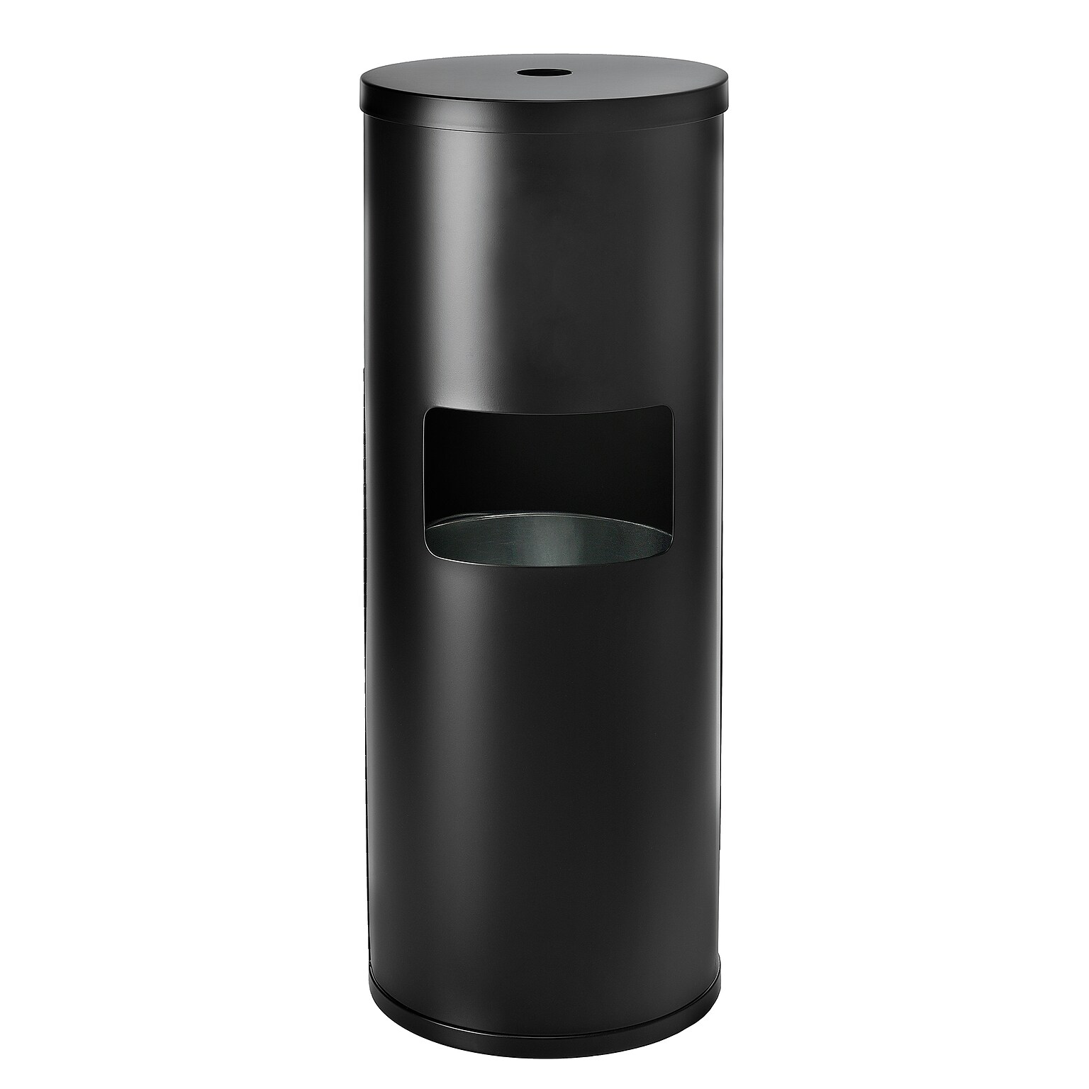 Gritt Commerical Wipe Dispenser Station with 7-Gallon Built-in Trash Can, Black (GRI509-BLK)