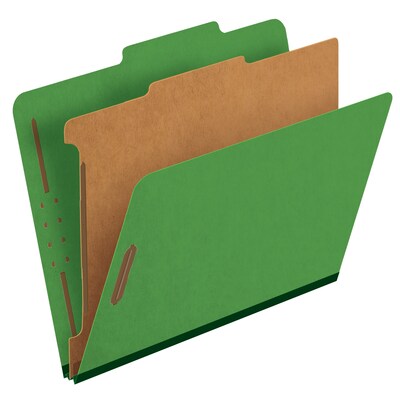 Pendaflex Pressboard Classification Folder, 1-Dividers, 1 3/4 Expansion, Letter Size, Dark Green, 10/Box (23733P)