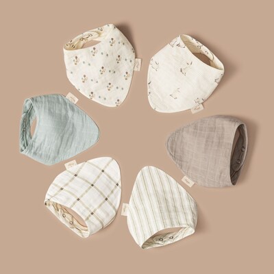 Avery Organic Cotton 3-pc. Muslin Bib Set (Bunny)