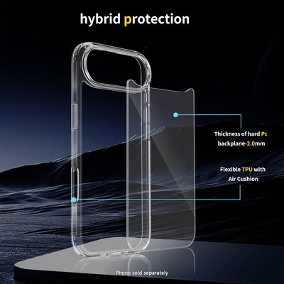 SaharaCase Venture Series Phone Case for iPhone 17 Air, Shock Absorbing, Clear (CP00949)