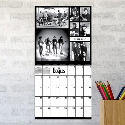 2027 TF Publishing The Beatles 7" x 7" Monthly Wall Calendar, Multicolored (27-2101)