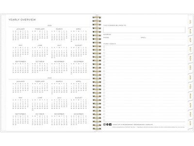 2023-2024 Blue Sky Ashley G Multicolor Smoke 8.5" x 11" Academic Weekly & Monthly Planner (133681-A24)