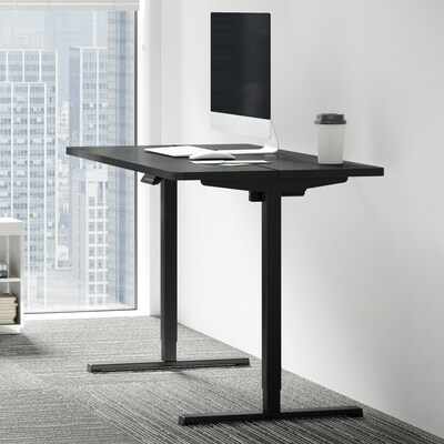 FlexiSpot ET155E 55"W Electric Rectangular Adjustable Standing Desk, Black