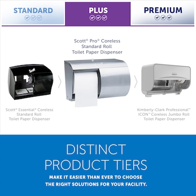 Scott Pro Coreless Toilet Paper Dispenser, Stainless Steel (09606)