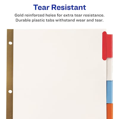 Avery Big Tab Insertable Paper Dividers, 8 Tabs, Multicolored (11123)