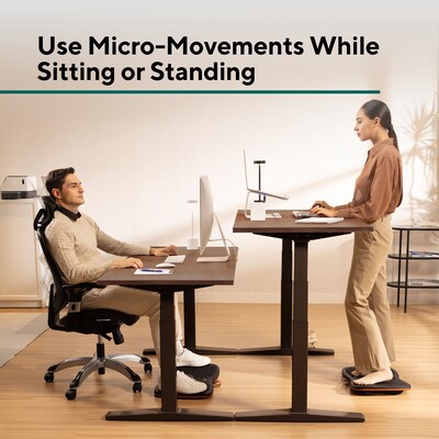 Workplace 2.0 55"W Electric Rectangular Adjustable Standing Desk with Micro Movements, Espresso (WP63152)