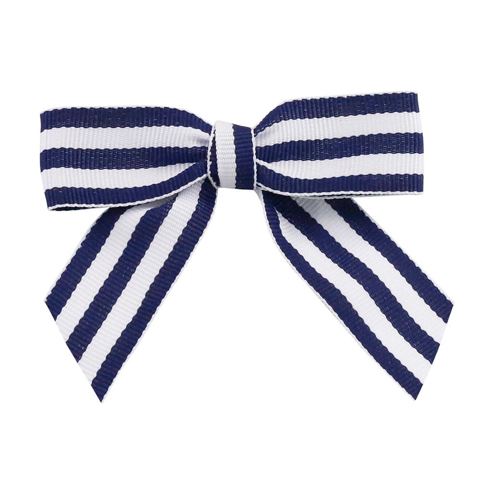 JAM Paper Grosgrain Bows, Navy and White Stripe, 100/Pack (52640349309)