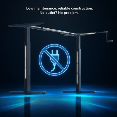 Mount-It! 48"W Manual Adjustable Standing Desk, White/Black (MI-18069)