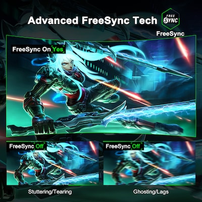 Sansui G-Series 27" Curved FHD 200Hz AMD Free-Sync VA Gaming Monitor, Tilt Adjustable, Built-In Speakers, Black (ES-G27C1)