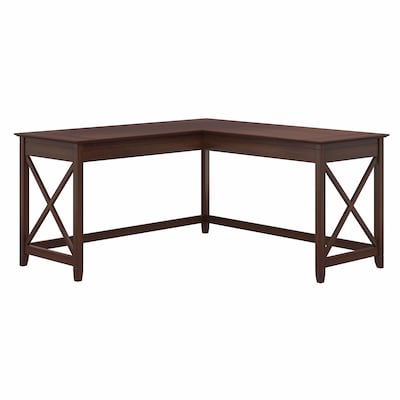 Bush Furniture Key West 60W L Shaped Desk, Bing Cherry (KWD160BC-03)