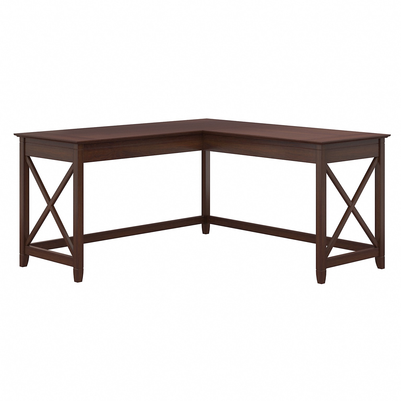 Bush Furniture Key West 60W L Shaped Desk, Bing Cherry (KWD160BC-03)