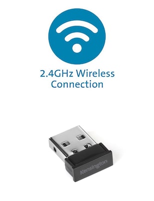 Kensington Pro Fit Low-Profile Spill-Proof Wireless Keyboardm, Black (K75229US)