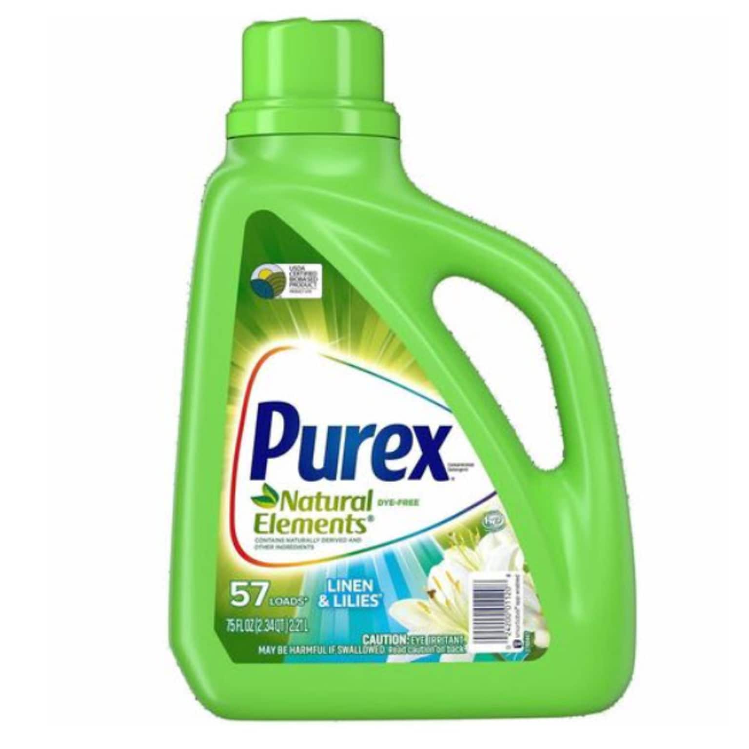Purex Natural Elements Liquid Detergent, Linen & Lilies Scented, 57 Loads, 75 fl. oz. (DIA01120)