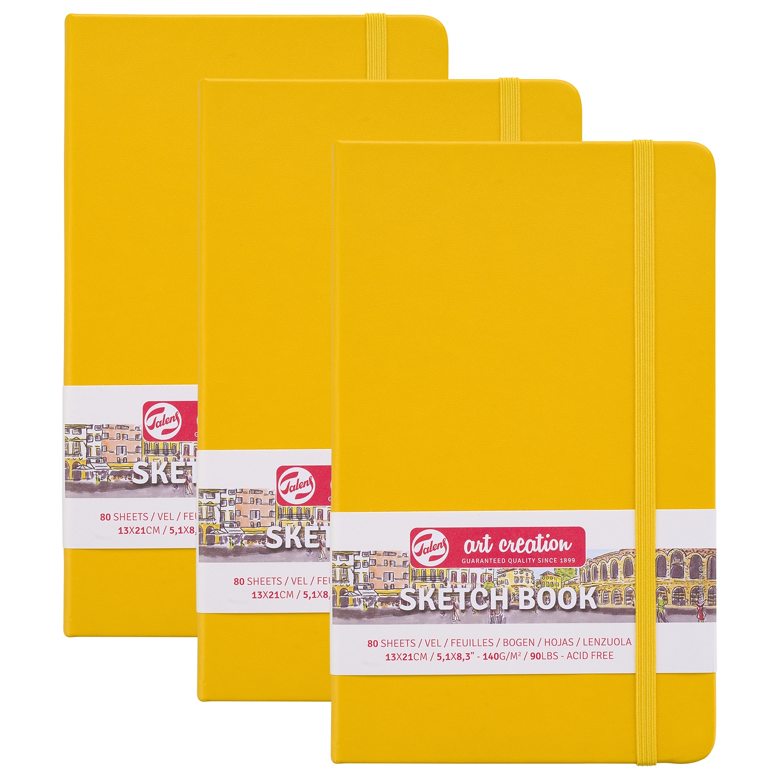 Talens Art Creation 5.1 x 8.3 Sketch Book, 80 Sheets/Book, 3/Bundle (TLN9314112M-3)