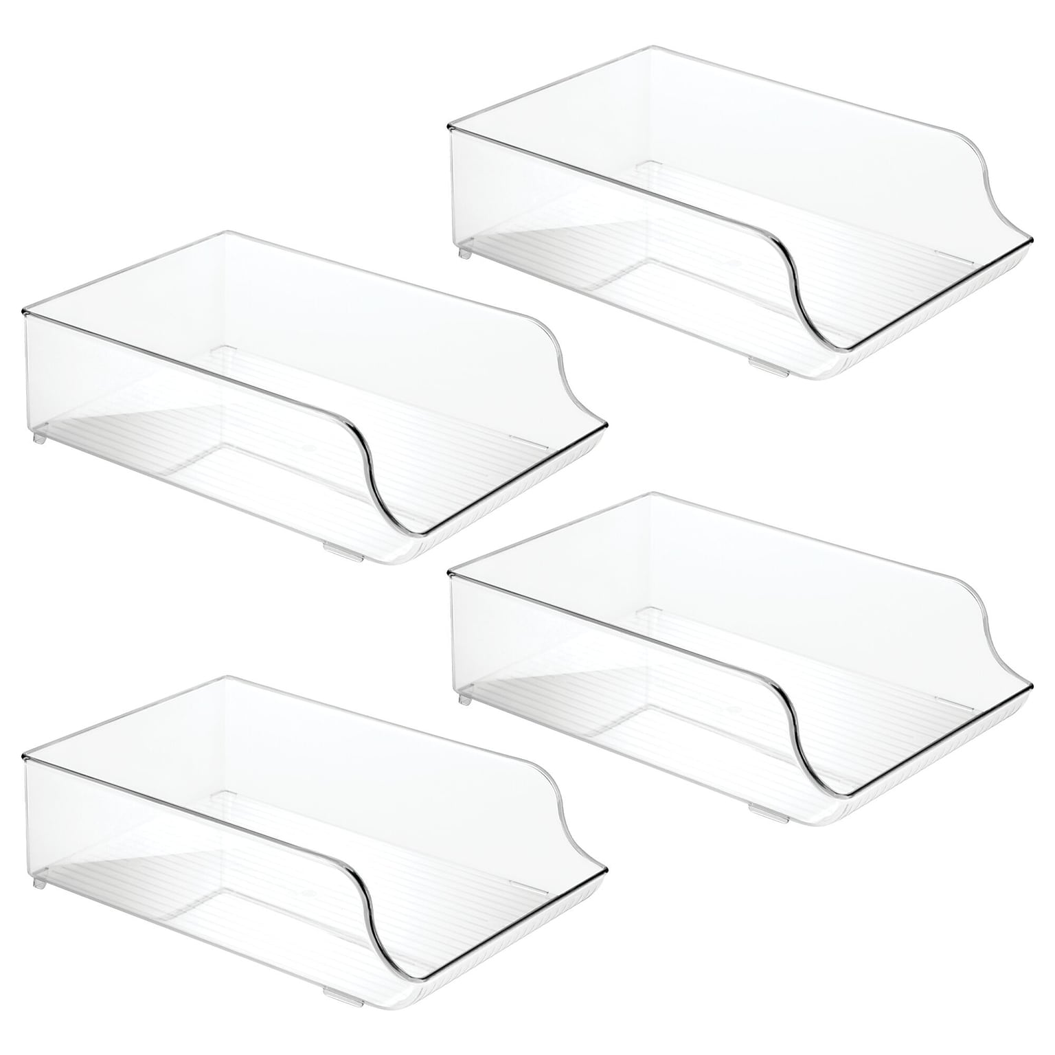 iDESIGN Water Bottle Refrigerator Bins, Clear, 4/Set (27738M4)