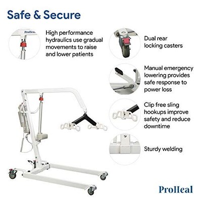 ProHeal Electric Full Body Patient Transfer, 6-Point Spreader Bar, 600 lb. Capacity (PH-33600-FBM)