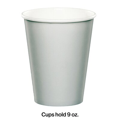 Creative Converting Touch of Color Paper Cups, Shimmering Silver, 240/Carton (56106B)
