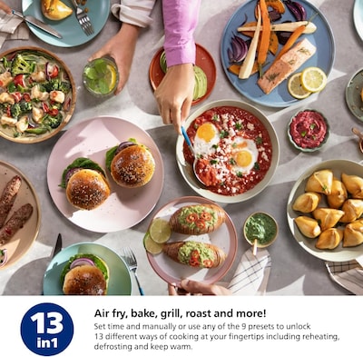 Philips 2000 4.4 Qt. Air Fryer with Rapid Air Technology, Black (NA22100)