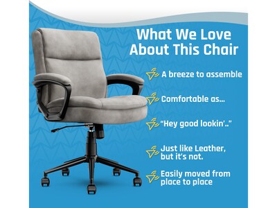 Click365 Transform 2.0 Ergonomic Fabric Swivel Desk Chair, Gray (CCHR10007D)