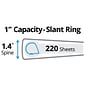 Avery 1" 3-Ring Non-View Binders, Slant Ring, Blue (27251)