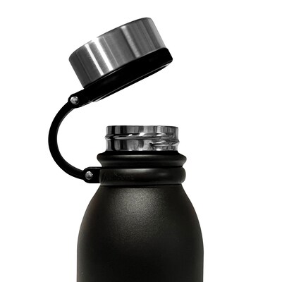 Outdoors Professional Stainless Steel Double-Walled Vacuum-Insulated Travel Bottle, 20 oz., Black (OUTD3675)