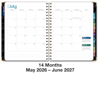 2026-2027 Excello Brands 8.5" x 11" Academic Weekly & Monthly Planner, Paperboard Cover, Sugar Skull (FSHN-AY26-8511-48)