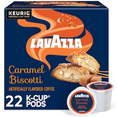 Lavazza Caramel Biscotti Coffee Keurig® K-Cup® Pods, Light Roast, 22/Box (5000384732)