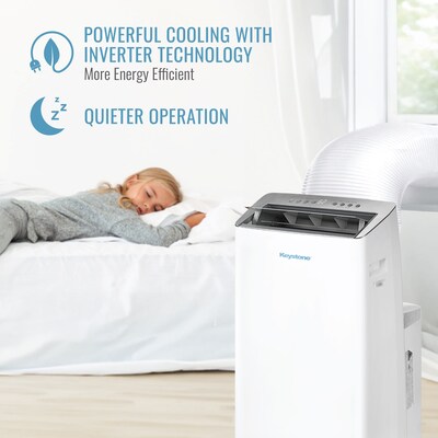 Keystone 115-Volt 12,000 BTU ASHRAE (10,000 BTU DOE) Portable Air Conditioner with Remote, White (KSTAP10PINV)