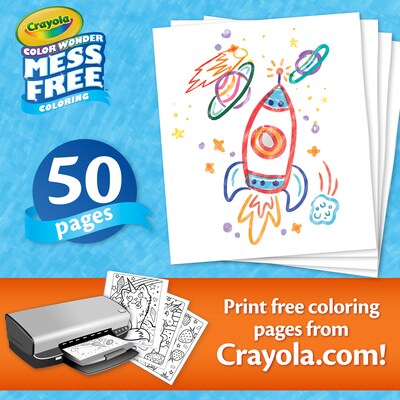 Crayola Color Wonder Blank Coloring Book, 50 Pages (75-2840)
