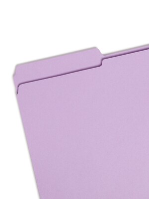 Smead File Folders, Reinforced 1/3-Cut Tab, Legal Size, Lavender, 100/Box (17434)