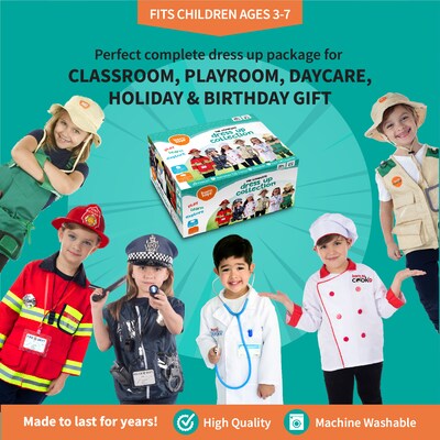 Bintiva Dress Up/Drama Play Deluxe Trunk, 31 Pieces/Set (BNVBT034)