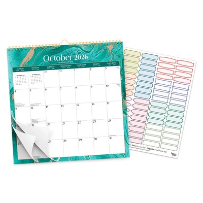 2026-2027 Plato Crackled Blush 12" x 12" Academic Monthly Wall Calendar (9798330708222)
