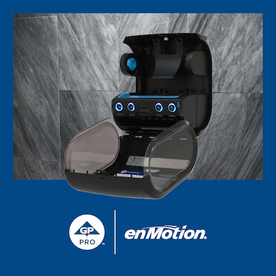 enMotion® Flex Mini Automated Touchless Roll Paper Towel Dispenser by GP PRO, Black, 11.750”Wx7.830”Dx13.280”H (59798)