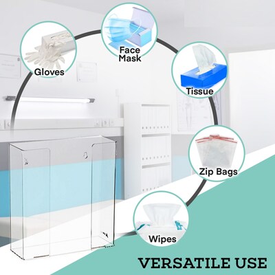 Viva Comfort Double Glove Dispenser, Clear (ADI902-02-MK)