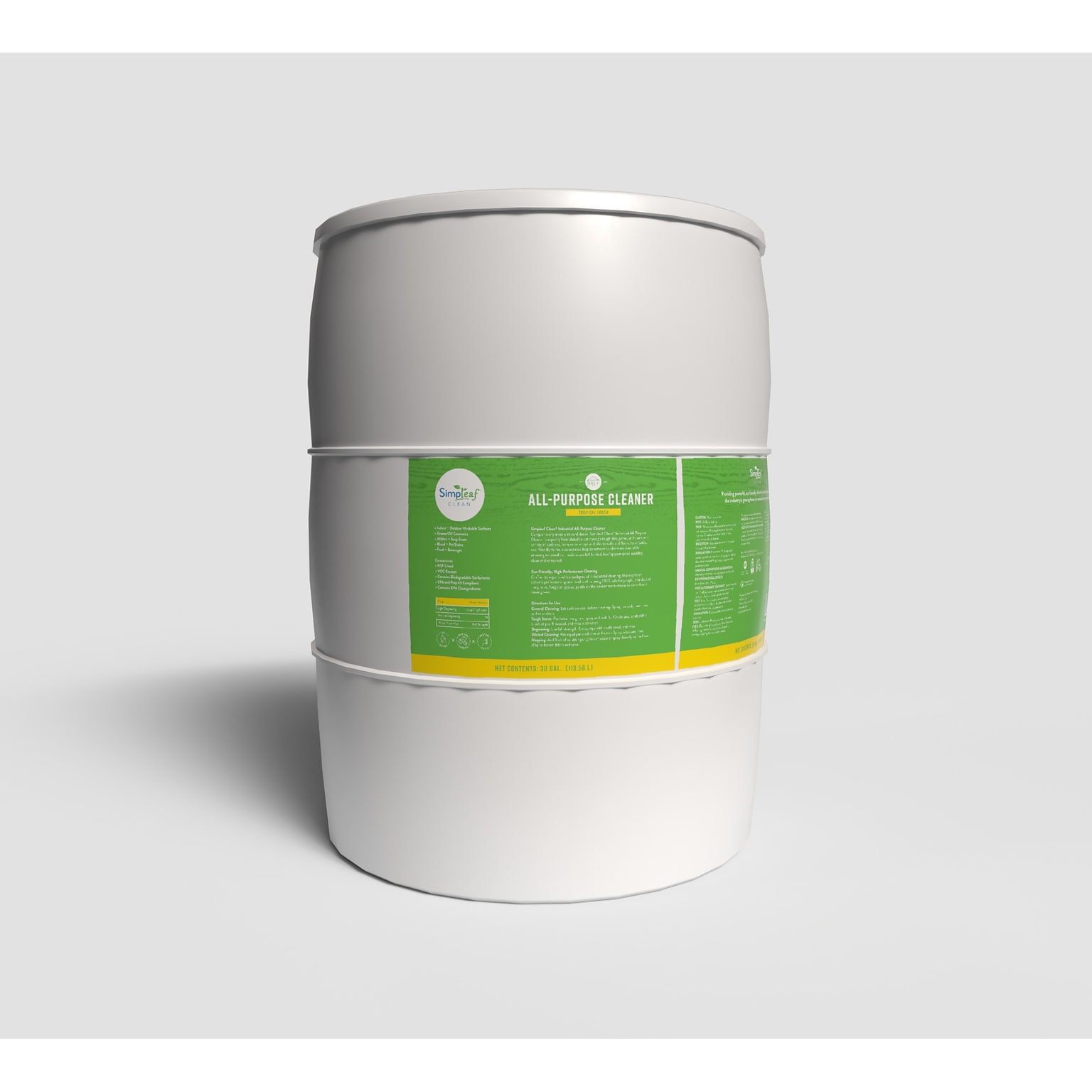 Simpleaf Clean All-Purpose Cleaner Concentrate, Tropical Fresh, 30 Gallon (SAPPL0130GTFCon)