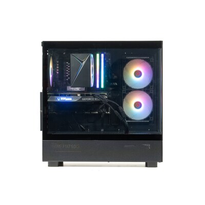 Skyetch Azure 3 Gaming Desktop Computer, NVIDIA Geforce RTX3050, AMD Ryzen 5 5500, 16GB RAM, 1TB SSD, Windows 11, Black