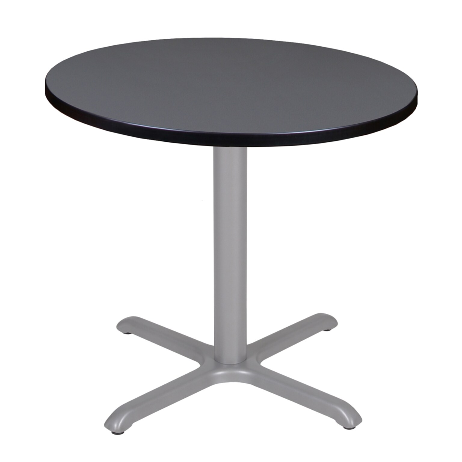 Regency Cain 30 Round Laminate X Base Breakroom Table, Grey (TB30RNDGYGY)