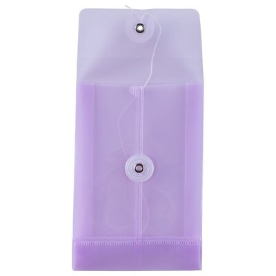 JAM Paper Premium Expanding Wallet with Button & String Closure, 4 1/4 x 6 1/4, Lilac Purple, 3/Pack (473B1llax3)