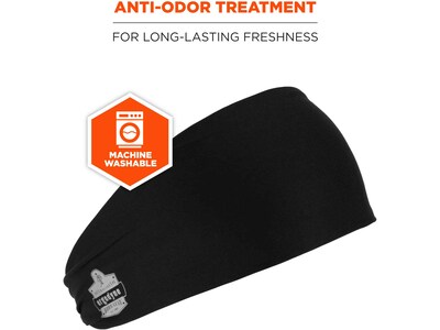 Ergodyne Chill-Its 6634 Cooling Headband, Black, One Size (12702)