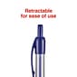 Staples® Retractable Ballpoint Pens, Fine Point, 0.7mm, Blue, 12/Pack (50788)