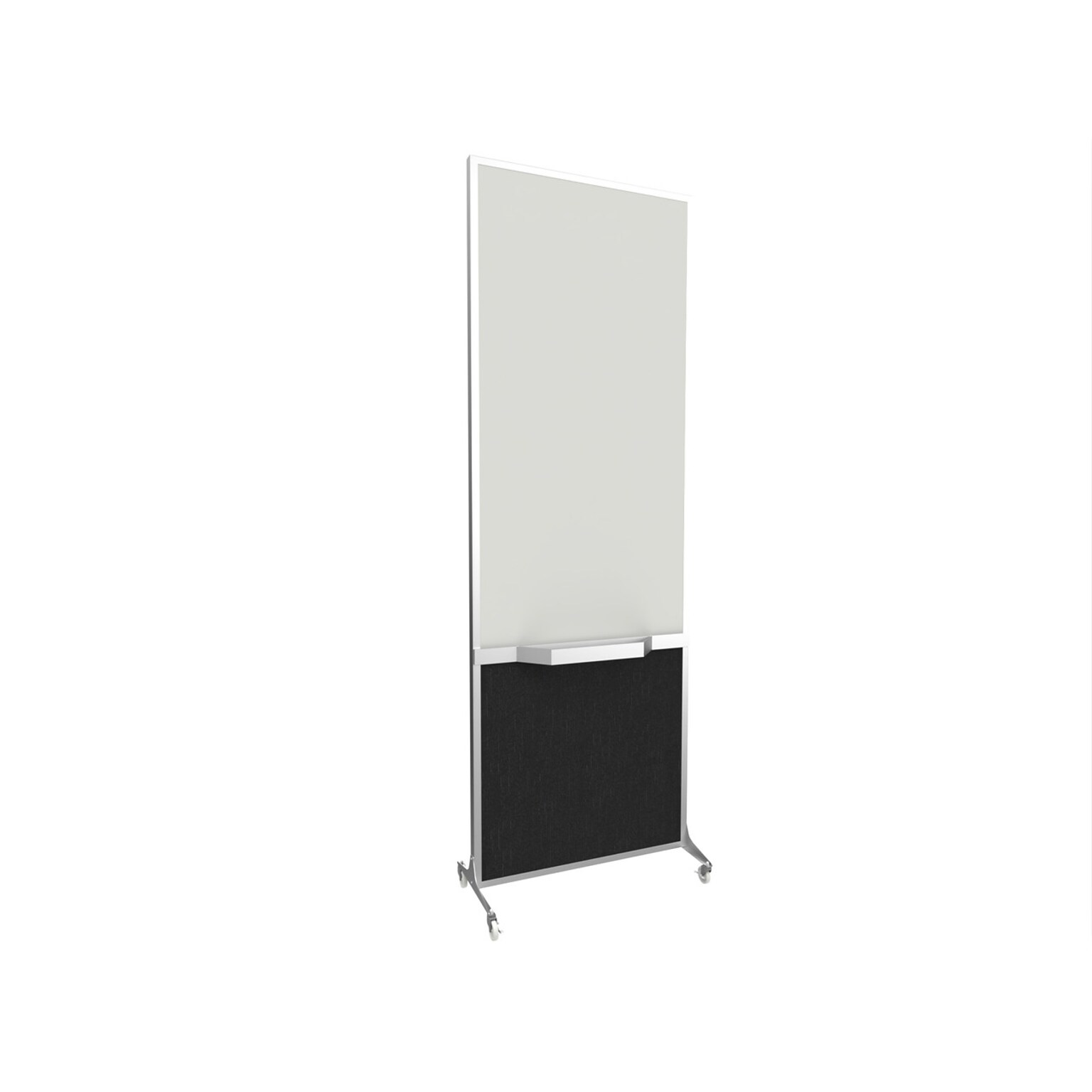 Versare ShieldWrite Level 3 Double Sided Magnetic Painted Steel Mobile Whiteboard, 2 x 6, Black (1100017)