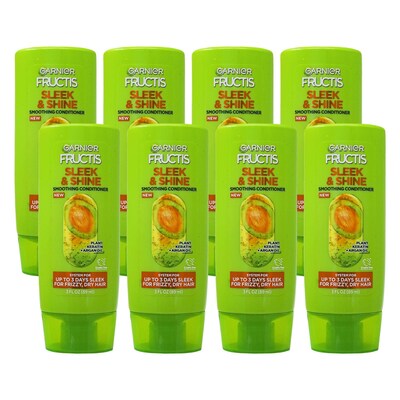Garnier Fructis Sleek & Shine Conditioner, 3 oz Bottle, 8 Bottles/Bag, 18 Bags/Carton