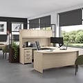 Bush Business Furniture Studio C 72W x 36D U Shaped Desk with Hutch and Mobile File Cabinet, Natural