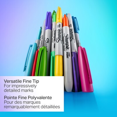 Sharpie Fine Point Permanent Markers, Assorted - 24 pack