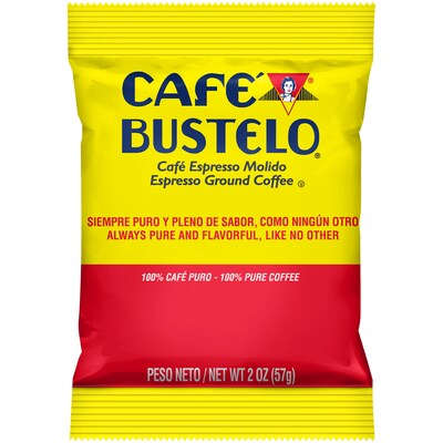 Café Bustelo Espresso Coffee Fraction Pack, Espresso Roast, 2 oz., 30/Carton (SMU01014)