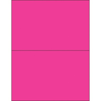 Tape Logic Rectangle Laser Labels, 8 1/2 x 5 1/2, Fluorescent Pink, 200/Case (LL184PK)