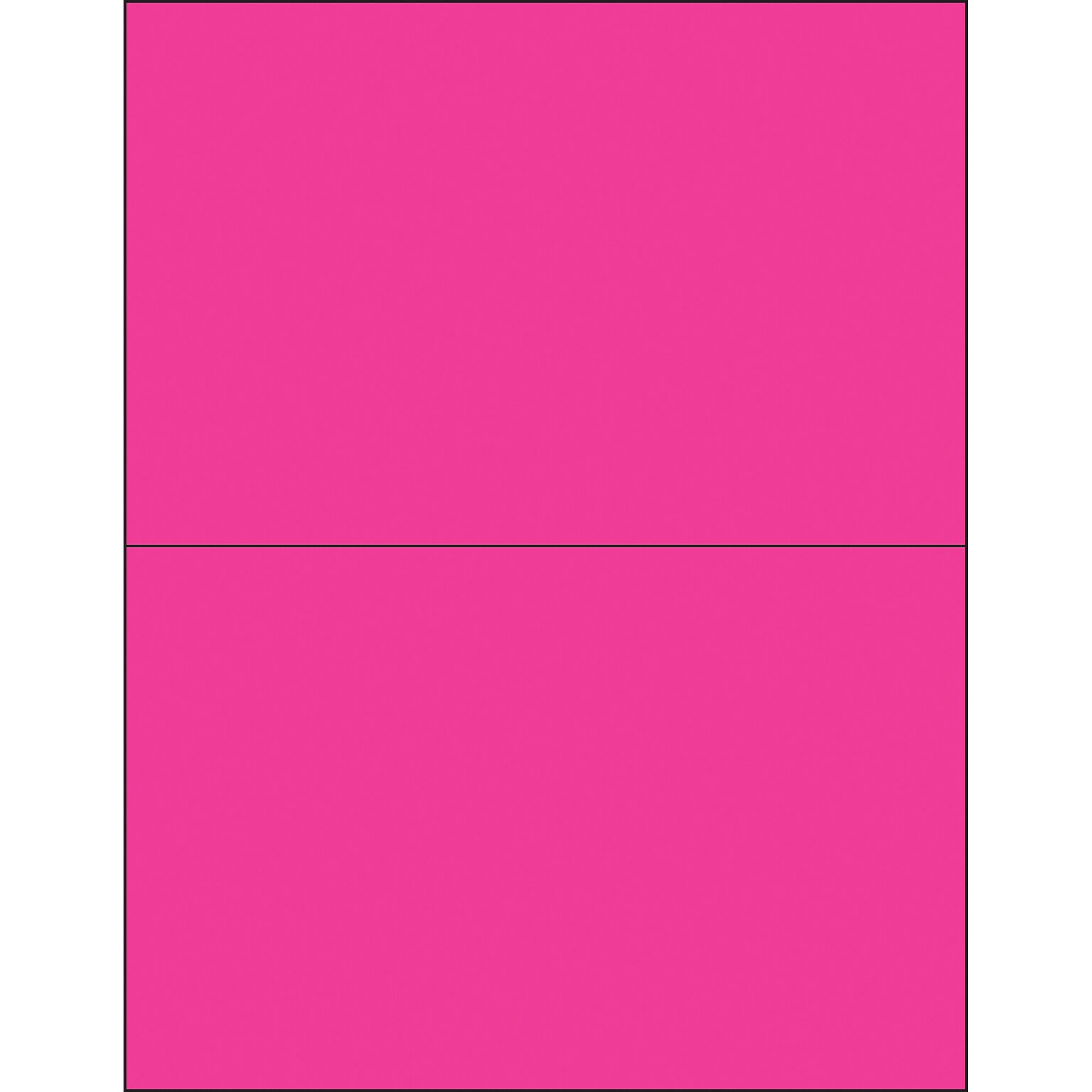 Tape Logic Rectangle Laser Labels, 8 1/2 x 5 1/2, Fluorescent Pink, 200/Case (LL184PK)