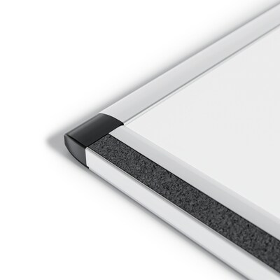 U Brands PINIT Steel Dry-Erase Whiteboard, Aluminum Frame, 3' x 2' (2805U00-01)