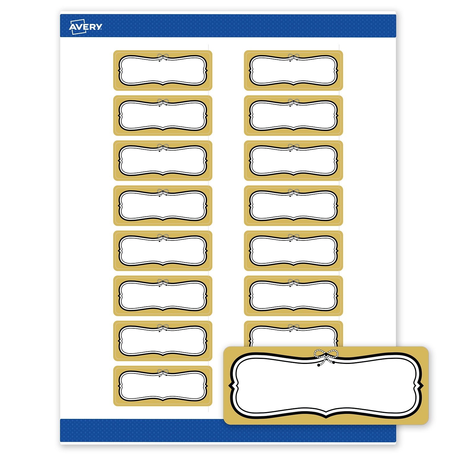 Avery Rectangle Laser/Inkjet Multipurpose Labels, 1 x 2-5/8, White, 160/Pack (19479370969)
