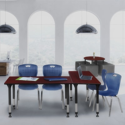 Regency Rectangular Activity Table, Height Adjustable, Mahogany (MT4230MHAPBK)